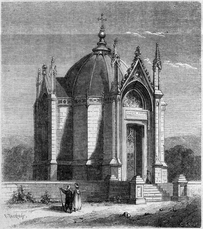 Architettura religiosa: vista esterna della cappella Saint Louis (1842), Cartagine, Tunisia da French School