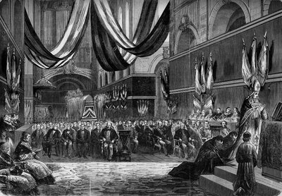 Servizio religioso in onore dei generali Clement Thomas (1809-1871) e Claude Lecomte (1817-1871) nella chiesa di Saint Louis de Versailles da French School
