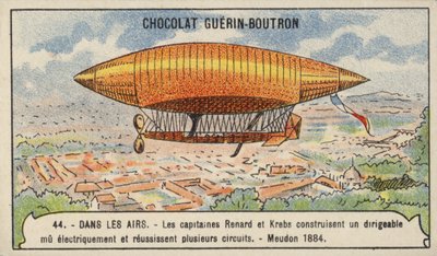 Dirigibile elettrico di Renard e Krebs, Meudon, Francia da French School