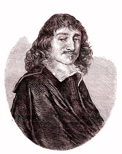 Rene Descartes, fisico, matematico, filosofo francese. 1865 (incisione) da French School