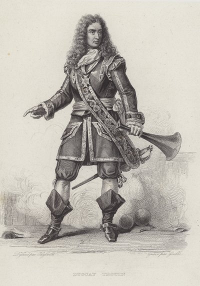 René Duguay-Trouin, corsaro francese (incisione) da French School
