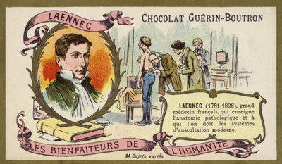 Rene Laennec, medico francese e inventore dello stetoscopio da French School