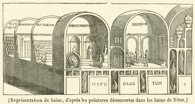 Rappresentazione dei bagni da French School