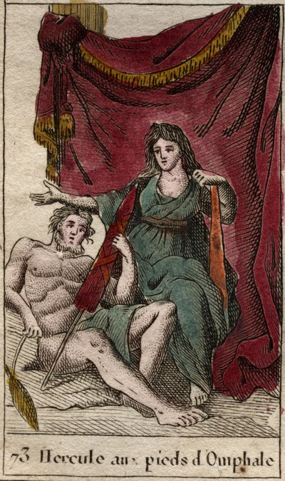 Ercole ai piedi di Onfale, con una conocchia. Da 