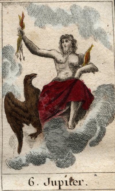 Rappresentazione di Giove, re degli dei e dio del cielo e del tuono. Da 