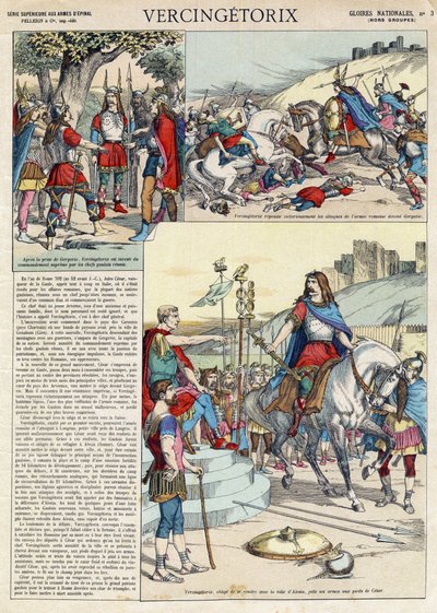 Rappresentazione di Vercingetorige (ca. 80-ca. 46 a.C.) guerriero e capo gallico della tribù degli Arverni scelto dal suo popolo per guidare la guerra contro i Romani da French School