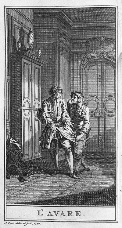 Rappresentazione di una scena della commedia "L