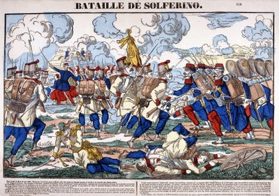 Rappresentazione della Battaglia di Solferino, 24 giugno da French School