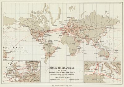 Rete telegrafica del globo da French School