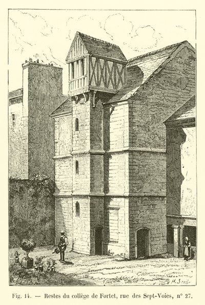 Resti del collegio di Fortet, rue des Sept-Voies, n. 27 da French School