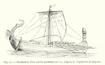 Restituzione di una nave normanna, XI secolo; secondo l
