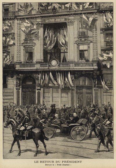 Ritorno del Presidente francese Félix Faure dalla sua visita in Russia, 1897 da French School
