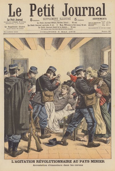 Agitazione rivoluzionaria nei campi di carbone del Nord-Pas-de-Calais, Francia da French School