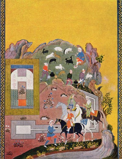 Cavaliere e il suo harem, illustrazione per Le Mille e una Notte, 1895 da French School