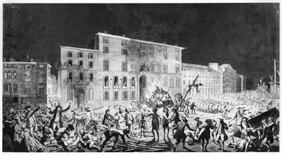 Rivolta a Lione, 27 novembre 1768 da French School