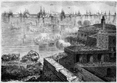 Risorgimento - Spedizione dei Mille o Camicie Rosse - Assedio di Gaeta, Italia da French School
