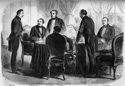 Risorgimento - Trattato di Zurigo - 10 novembre 1859: firma del Trattato di Zurigo dai plenipotenziari di Francia, Austria e Sardegna. L