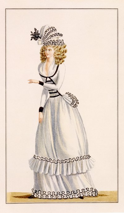 Robe de Demi Demie da Journal de la Mode et du Gout, 1790 da French School