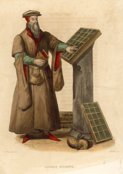 Robert Etienne (incisione colorata) da French School