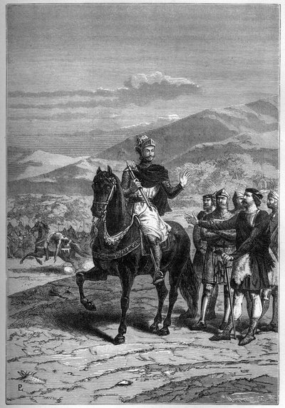 Roberto il Bruce prima di Bannockburn, 1313, Scozia - Roberto I di Scozia da French School