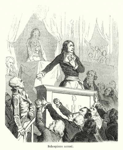 Robespierre accusa (incisione) da French School