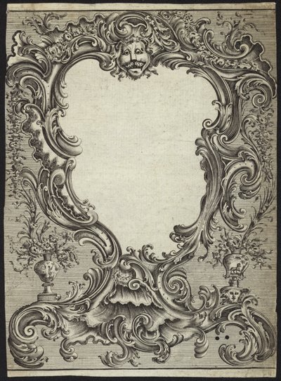 Design rococò per una cornice da French School
