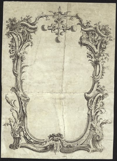 Design rococò per una cornice da French School