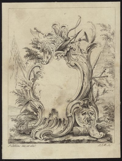 Design rococò per una cornice da French School