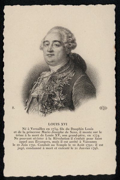 Re Luigi XVI da French School