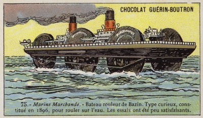 Nave a rulli progettata da Ernest Bazin da French School