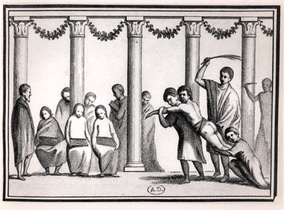 Educazione romana, da un affresco da French School