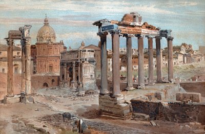 Foro Romano (acquerello, circa 1900) da French School