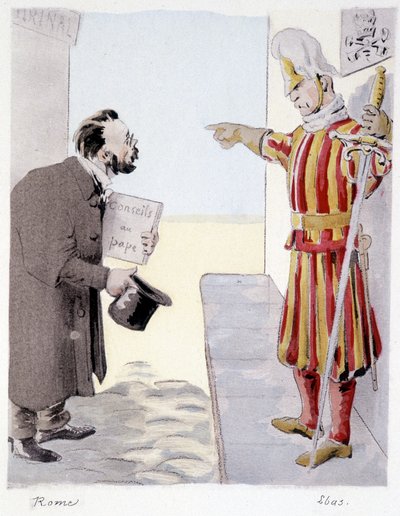 Roma - in "Zola: 32 caricature lustranti le romanze di Zola" di Lebourgeois, ed. Bernard & Cie, Parigi da French School