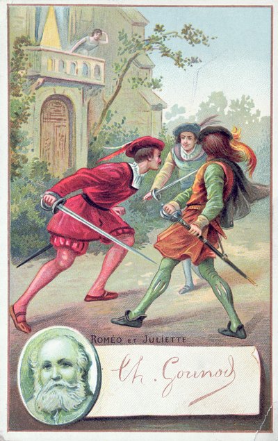 Romeo che combatte con Tebaldo nell