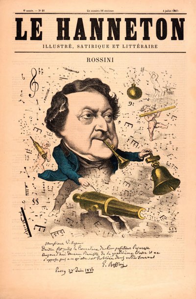 Rossini da Le Hanneton, pub. 4 luglio 1857 da French School