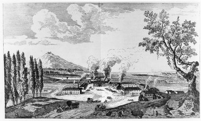 Fonderia reale a Le Creusot nel 1787 da French School