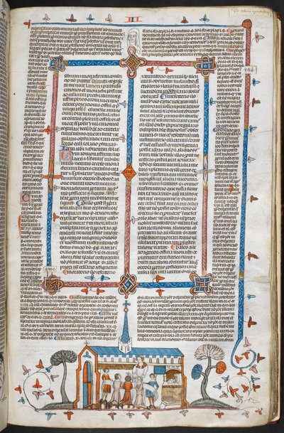 Scena di comunicanti a una messa, c.1300-40 da French School