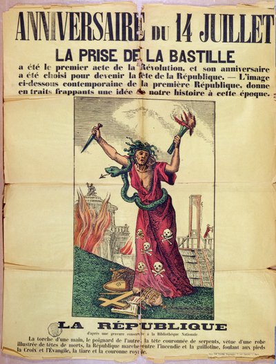 Manifesto realista e cattolico che rifiuta la celebrazione del Quattordici Luglio, 1880 da French School