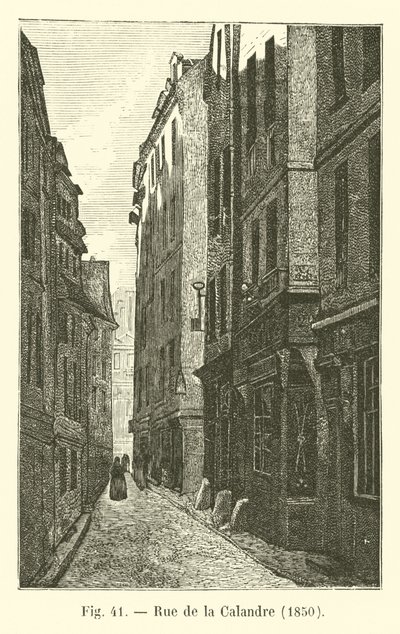 Rue de la Calandre, 1850 da French School