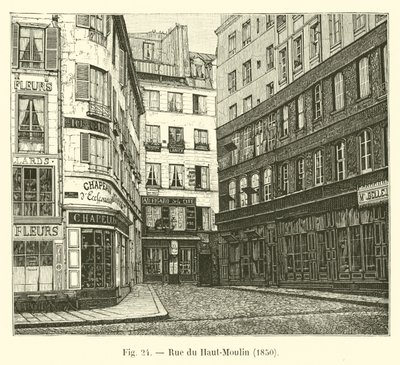 Rue du Haut-Moulin, 1850 da French School