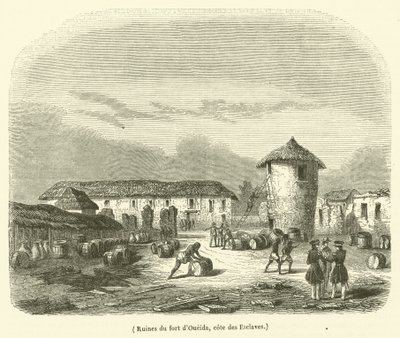 Rovine del forte di Oueida, cote des Esclaves (incisione) da French School