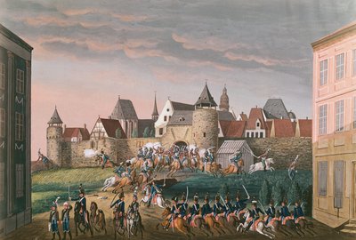 Assalto delle truppe imperiali a Hoscht, 28 agosto 1800 da French School