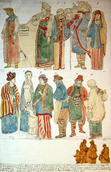 Costumi russi, c.1792 da French School