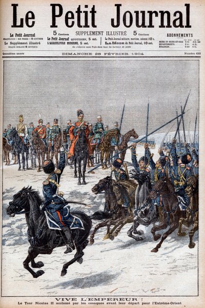 Guerra russo-giapponese 1904-1905 - I cosacchi acclamano lo Zar Nicola II prima di partire per l
