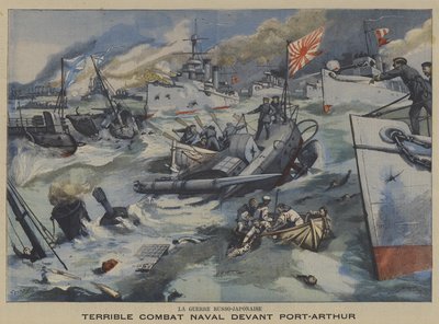 Guerra russo-giapponese: battaglia navale al largo di Port Arthur da French School