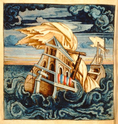 SMM2 p.11 Naufragio, da Theatre des Vices et Vertus, di Jan van der Noot (c.1539-95) da French School