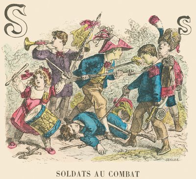 Soldati in combattimento da French School