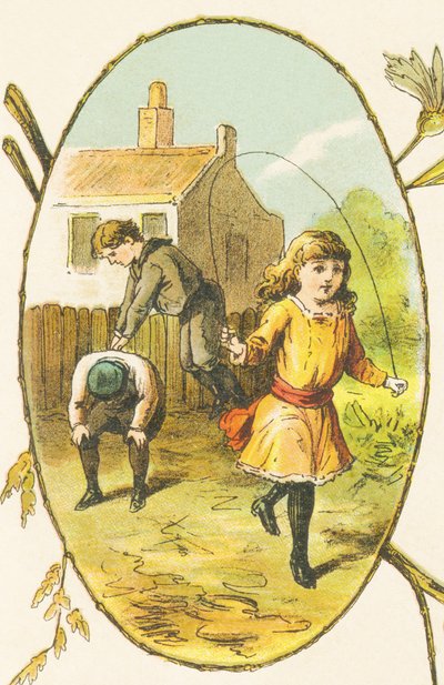 Suzanne si diverte a saltare la corda mentre i suoi fratelli Sylvestre e Simon giocano a Saute-Mouton da French School