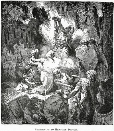 Sacrificio agli dei pagani, c.1890 da French School