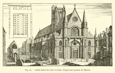 Saint-André des Arts nel 1650; da un